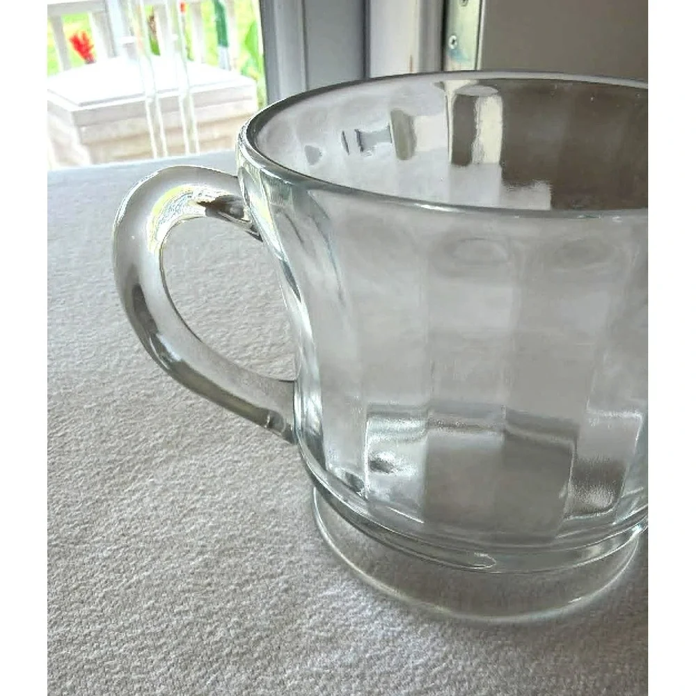 Ever-Ready Shaving Set Men's Clear Red White Excellent MCM Glass Mug Brush C40
